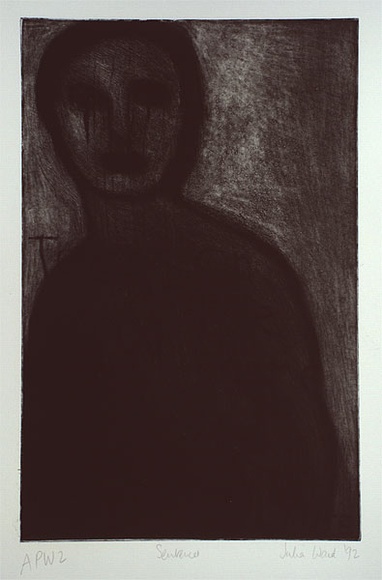Artist: b'Ward, Julia.' | Title: b'Sentences' | Date: 1992 | Technique: b'etching and aquatint, printed in black ink, from one plate' Artist: b'Ward, Julia.' | Title: b'Sentences' | Date: 1992 | Technique: b'etching and aquatint, printed in black ink, from one plate'