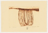 Artist: NAPALTJARRI, Wintjia | Title: Nyimpara | Date: 2004 | Technique: drypoint etching, printed in brown ink, from one perspex plate