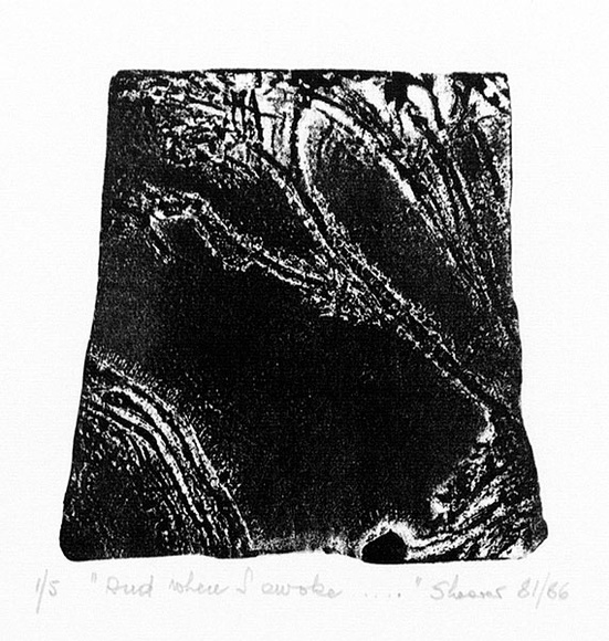 Artist: b'Shearer, Mitzi.' | Title: b'And when I awoke...' | Date: 1981 | Technique: b'relief-etching, printed in black ink, from one plate' Artist: b'Shearer, Mitzi.' | Title: b'And when I awoke...' | Date: 1981 | Technique: b'relief-etching, printed in black ink, from one plate'