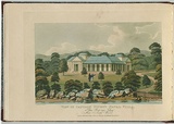 Artist: b'Lycett, Joseph.' | Title: bView of Captain Piper's Naval Villa, at Eliza Point near Sydney, New South Wales. | Date: 1825 | Technique: b'etching and aquatint, printed in black ink, from one copper plate; hand-coloured'