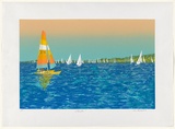 Artist: Harbeck, Ron. | Title: Pittwater. | Date: 1985 | Technique: screenprint, printed in colour, from eight stencils
