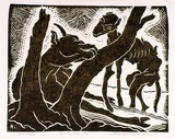 Artist: b'Hawkins, Weaver.' | Title: b'Fire debris' | Date: c.1966 | Technique: b'linocut, printed in black ink, from one block' | Copyright: b'The Estate of H.F Weaver Hawkins'