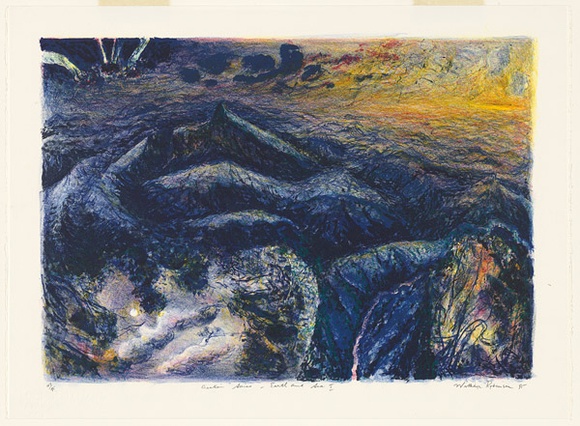 Artist: b'Robinson, William.' | Title: b'Creation series - Earth and Sea I' | Date: 1995 | Technique: b'lithograph, printed in colour, from mtultiple plates' Artist: b'Robinson, William.' | Title: b'Creation series - Earth and Sea I' | Date: 1995 | Technique: b'lithograph, printed in colour, from mtultiple plates'
