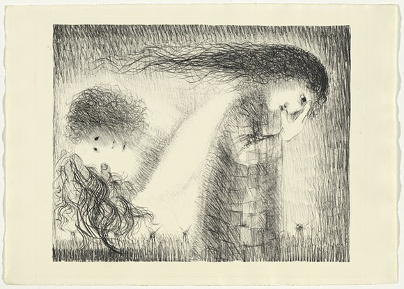 Artist: b'BOYD, Arthur' | Title: b'St Francis when young turning aside.' | Date: (1965) | Technique: b'lithograph, printed in black ink, from one plate' | Copyright: b'Reproduced with permission of Bundanon Trust' Artist: b'BOYD, Arthur' | Title: b'St Francis when young turning aside.' | Date: (1965) | Technique: b'lithograph, printed in black ink, from one plate' | Copyright: b'Reproduced with permission of Bundanon Trust'