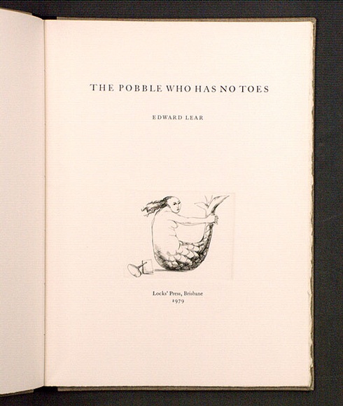 Title: bThe pobble who has no toes. Brisbane, Locks' Press, 1979. | Date: 1979 | Technique: b'engraving, lithograph' | Copyright: b'\xc2\xa9 Margaret Lock' Title: bThe pobble who has no toes. Brisbane, Locks' Press, 1979. | Date: 1979 | Technique: b'engraving, lithograph' | Copyright: b'\xc2\xa9 Margaret Lock'