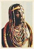 Artist: McDiarmid, David. | Title: not titled [Afro-American, with hat]: postcard from the series Urban Tribalwear. | Date: (1980) | Technique: photocopy, printed in colour | Copyright: Courtesy of copyright owner, Merlene Gibson (sister)