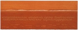 Artist: MADDOCK, Bea | Title: Terra Spiritus...with a darker shade of pale | Date: 1993-98 | Technique: stencil print, printed in hand-ground Launceston ochre from multiple hand-cut mylar stencils; letterpress text blind printed; hand-drawn script