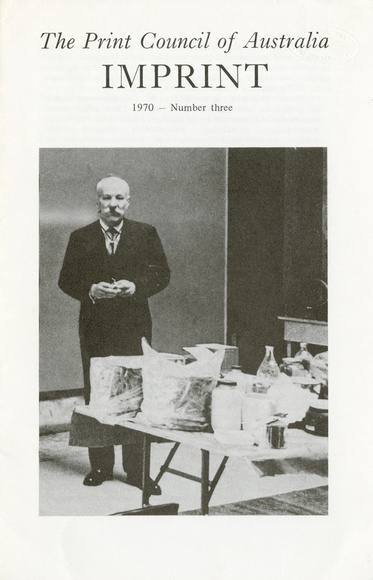 Artist: b'PRINT COUNCIL OF AUSTRALIA' | Title: b'Periodical | Imprint. Melbourne: Print Council of Australia, vol. 05, no. 3, 1970' | Date: 1970 Artist: b'PRINT COUNCIL OF AUSTRALIA' | Title: b'Periodical | Imprint. Melbourne: Print Council of Australia, vol. 05, no. 3, 1970' | Date: 1970