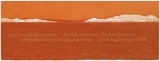 Artist: MADDOCK, Bea | Title: Terra Spiritus...with a darker shade of pale | Date: 1993-98 | Technique: stencil print, printed in hand-ground Launceston ochre from multiple hand-cut mylar stencils; letterpress text blind printed; hand-drawn script