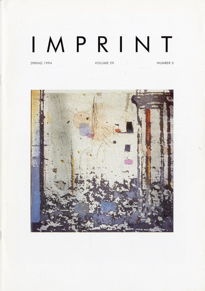Artist: b'PRINT COUNCIL OF AUSTRALIA' | Title: b'Periodical | Imprint. Melbourne: Print Council of Australia, vol. 29, no. 3, 1994' | Date: 1994 Artist: b'PRINT COUNCIL OF AUSTRALIA' | Title: b'Periodical | Imprint. Melbourne: Print Council of Australia, vol. 29, no. 3, 1994' | Date: 1994
