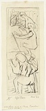 Artist: WALKER, Murray | Title: Life class and a Slade teacher (Mr Carter) | Date: 1962 | Technique: drypoint, printed in black ink, from one plate