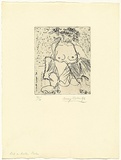 Artist: WALKER, Murray | Title: Girl on roller skates | Date: 1976 | Technique: etching, printed in black ink, from one zinc plate