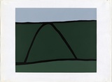 Artist: McCahon, Colin. | Title: North Otago landscape | Date: 1968 | Technique: screenprint, printed in colour, from three stencils