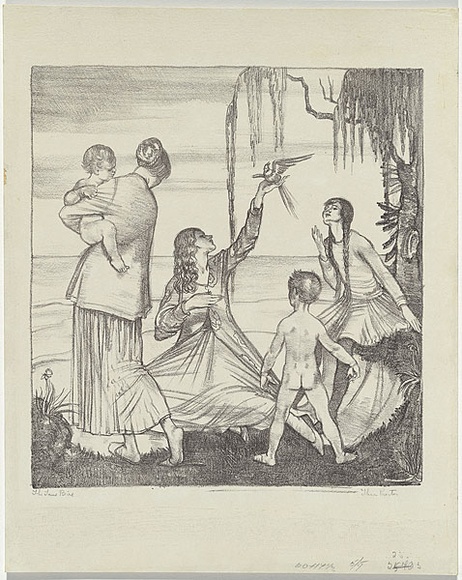 Artist: b'Proctor, Thea.' | Title: b'The tame bird' | Date: 1916 | Technique: b'lithograph, printed in black ink, from one stone' | Copyright: b'\xc2\xa9 Art Gallery of New South Wales' Artist: b'Proctor, Thea.' | Title: b'The tame bird' | Date: 1916 | Technique: b'lithograph, printed in black ink, from one stone' | Copyright: b'\xc2\xa9 Art Gallery of New South Wales'