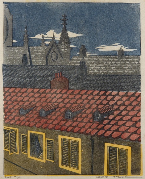 Artist: Thorpe, Lesbia. | Title: Roof tops.