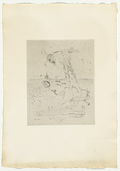 Artist: b'BOYD, Arthur' | Title: b'Jonah page 112.' | Date: 1972-73 | Technique: b'etching, printed in black ink, from one plate' | Copyright: b'Reproduced with permission of Bundanon Trust' Artist: b'BOYD, Arthur' | Title: b'Jonah page 112.' | Date: 1972-73 | Technique: b'etching, printed in black ink, from one plate' | Copyright: b'Reproduced with permission of Bundanon Trust'
