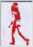 Title: Chickenpox | Date: 2003-2004 | Technique: stencil, printed with red aerosol paint, from one stencil