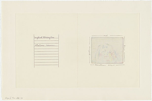 Artist: b'MADDOCK, Bea' | Title: b'Pages' | Date: 1979 | Technique: b'photo-etching, burnishing, relief-etching and letterpress, printed in colour'