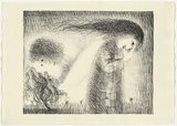 Artist: BOYD, Arthur | Title: St Francis when young turning aside. | Date: (1965) | Technique: lithograph, printed in black ink, from one plate | Copyright: Reproduced with permission of Bundanon Trust