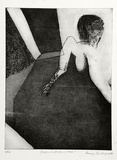 Artist: BALDESSIN, George | Title: Figure in interior no 2. | Date: 1964 | Technique: etching and aquatint, printed in black ink, from one plate
