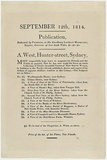 Title: Broadside for Views in New South Wales Nos 13-24. | Date: 1814 | Technique: letterpress, printed in black ink