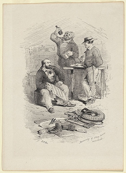 Artist: b'GILL, S.T.' | Title: b'Recovery of stray horses announced' | Date: 1852 | Technique: b'lithograph, printed in black ink, from one stone' Artist: b'GILL, S.T.' | Title: b'Recovery of stray horses announced' | Date: 1852 | Technique: b'lithograph, printed in black ink, from one stone'