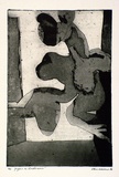 Artist: BALDESSIN, George | Title: Figure in enclosure. | Date: 1964 | Technique: etching and aquatint, printed in black ink, from one plate