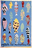 Artist: JILL POSTERS 1 | Title: Postcard: Agitate for nuclear free fish | Date: 1983-87 | Technique: screenprint, printed in colour, from four stencils