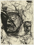 Artist: PARR, Mike | Title: not titled. | Date: 1995 | Technique: etching, printed in black ink, from one plate; lithograph, printed in green/black ink, from one stone