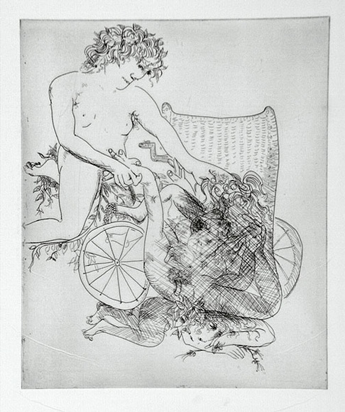 Artist: b'BOYD, Arthur' | Title: b'The monster.' | Date: 1970 | Technique: b'etching, printed in black ink, from one plate' | Copyright: b'Reproduced with permission of Bundanon Trust' Artist: b'BOYD, Arthur' | Title: b'The monster.' | Date: 1970 | Technique: b'etching, printed in black ink, from one plate' | Copyright: b'Reproduced with permission of Bundanon Trust'