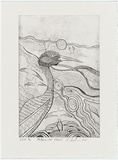 Artist: Adams, Cathy. | Title: Melbourne then | Date: 2000, June | Technique: etching, printed in black ink, from one plate