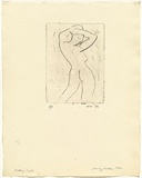 Artist: WALKER, Murray | Title: Moving model | Date: 1962 | Technique: drypoint, printed in black ink, from one plate