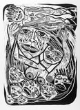 Artist: HANRAHAN, Barbara | Title: Women | Date: 1987 | Technique: linocut, printed in black ink, from one block