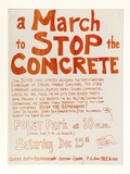Artist: b'Glebe Anti-Expressway Action Group.' | Title: b'a March to Stop the Concrete' | Technique: b'screenprint, printed in colour, from multiple stencils'