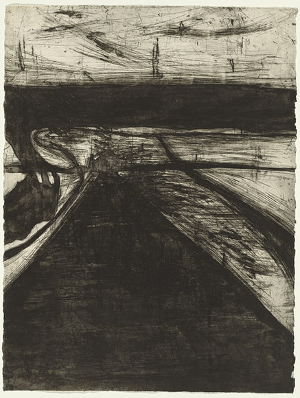 Artist: b'McPherson, Megan.' | Title: b'Grey palace' | Date: 1992 | Technique: b'lithograph, printed in black ink, from one stone' Artist: b'McPherson, Megan.' | Title: b'Grey palace' | Date: 1992 | Technique: b'lithograph, printed in black ink, from one stone'