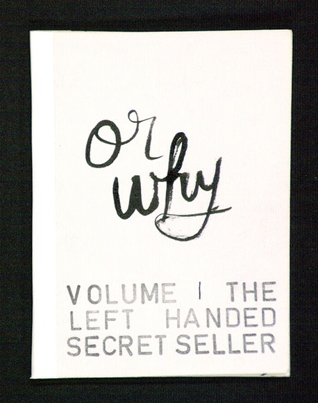 Artist: b'Twigg, Tony.' | Title: b'The left handed secret seller. Or why?.' | Date: 1982 | Technique: b'book of rubber stamps and pen and ink' | Copyright: b'\xc2\xa9 Tony Twigg. Licensed by VISCOPY, Australia' Artist: b'Twigg, Tony.' | Title: b'The left handed secret seller. Or why?.' | Date: 1982 | Technique: b'book of rubber stamps and pen and ink' | Copyright: b'\xc2\xa9 Tony Twigg. Licensed by VISCOPY, Australia'
