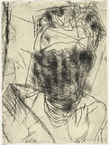 Artist: PARR, Mike | Title: not titled. | Date: 1995 | Technique: lithograph, printed in black ink, from one stone