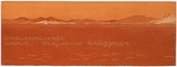 Artist: MADDOCK, Bea | Title: Terra Spiritus...with a darker shade of pale | Date: 1993-98 | Technique: stencil print, printed in hand-ground Launceston ochre from multiple hand-cut mylar stencils; letterpress text blind printed; hand-drawn script