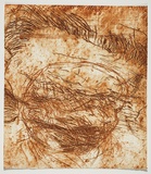Artist: PARR, Mike | Title: Alphabet/Haemorrhage. | Date: 1992-93 | Technique: etching, printed in red ochre ink, from one plate