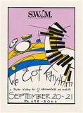 Artist: Tanya. | Title: S.W.I.M. - Sydney Women in Music | Date: 1986 | Technique: screenprint, printed in colour, from four stencils