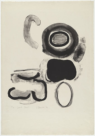 Artist: Dawson, Janet. | Title: Grand bruit (Big noise). | Date: 1960 | Technique: lithograph, printed in black ink, from one stone | Copyright: © Janet Dawson. Licensed by VISCOPY, Australia