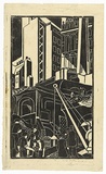 Artist: Weitzel, Frank. | Title: Hotel Cecil | Date: c.1930 | Technique: linocut, printed in black ink, from one block