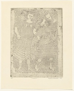 Artist: HANRAHAN, Barbara | Title: Summer | Date: 1962 | Technique: etching, printed in black, with plate-tone, from one plate