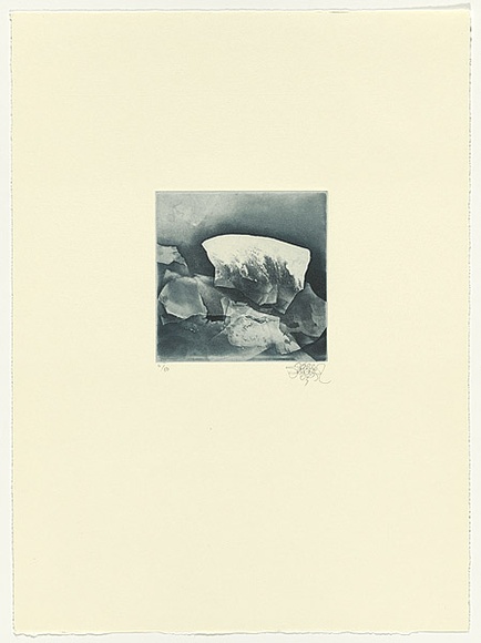 Artist: b'SCHMEISSER, Jorg' | Title: b'Light' | Date: 2003 | Technique: b'etching, printed in blue/black ink, from one plate' | Copyright: b'\xc2\xa9 J\xc3\xb6rg Schmeisser' Artist: b'SCHMEISSER, Jorg' | Title: b'Light' | Date: 2003 | Technique: b'etching, printed in blue/black ink, from one plate' | Copyright: b'\xc2\xa9 J\xc3\xb6rg Schmeisser'