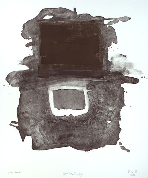 Artist: b'Koch-Sanders, Donny.' | Title: b'Double image' | Date: 1987 | Technique: b'lithograph, printed in colour, from mulitple stones' Artist: b'Koch-Sanders, Donny.' | Title: b'Double image' | Date: 1987 | Technique: b'lithograph, printed in colour, from mulitple stones'