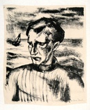 Artist: Brash, Barbara. | Title: (Seaman). | Date: 1950s | Technique: lithograph, printed in black ink, from one plate