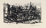 Artist: Halpern, Stacha. | Title: not titled [Paris scene] | Date: 1965, November | Technique: lithograph, printed in black ink, from one stone [or plate]