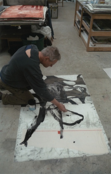 Artist: LOANE, John | Title: Mike Parrt at Viridian Press, Mitchell, ACT.