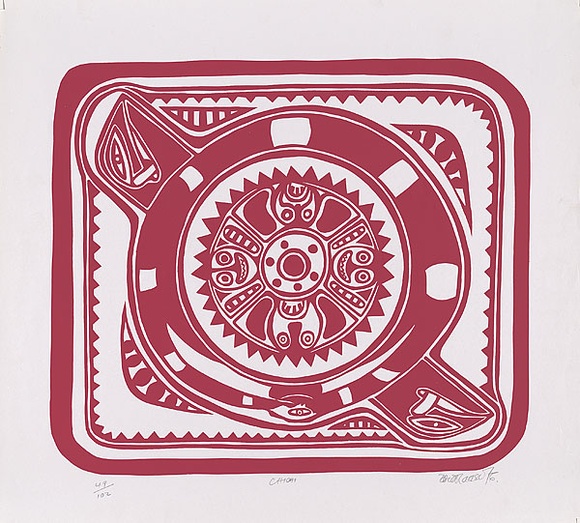 Artist: b'Lasisi, David.' | Title: b'Chichi' | Date: 1976 | Technique: b'screenprint, printed in madder ink, from one stencil' Artist: b'Lasisi, David.' | Title: b'Chichi' | Date: 1976 | Technique: b'screenprint, printed in madder ink, from one stencil'