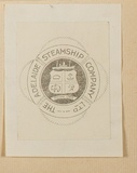 Artist: Burdett, Frank. | Title: Bookplate: The Adelaide Steamship Co.. | Date: c.1925 | Technique: lithograph, printed in colour, from multiple stones [or plates]